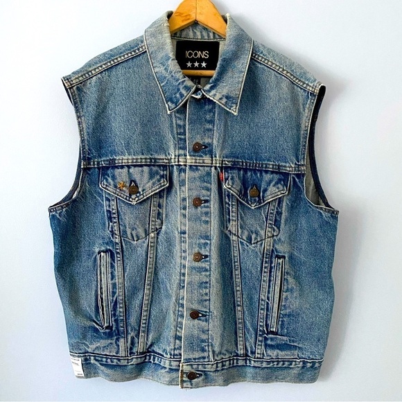 ICONS Objects of Devotion x Levi's Jackets & Blazers - ICONS Objects of Devotion x Levi’s Reconstructed Denim Trucker Vest, Size M